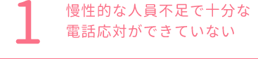 慢性的な人員不足で十分な電話応対ができていない